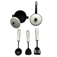 Chef Kitchen Utensils Set of 5 | White Black