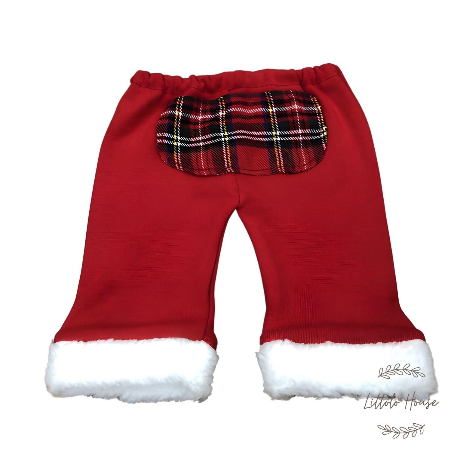 Baby Christmas Pant with Cap and Pillow O103 | 2M | Red