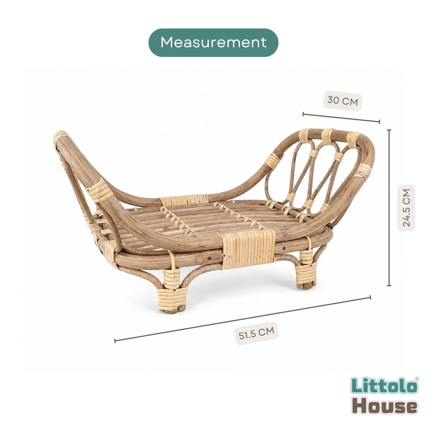 Classic Cane Sofa Cum Bed | Cane | Natural Wood