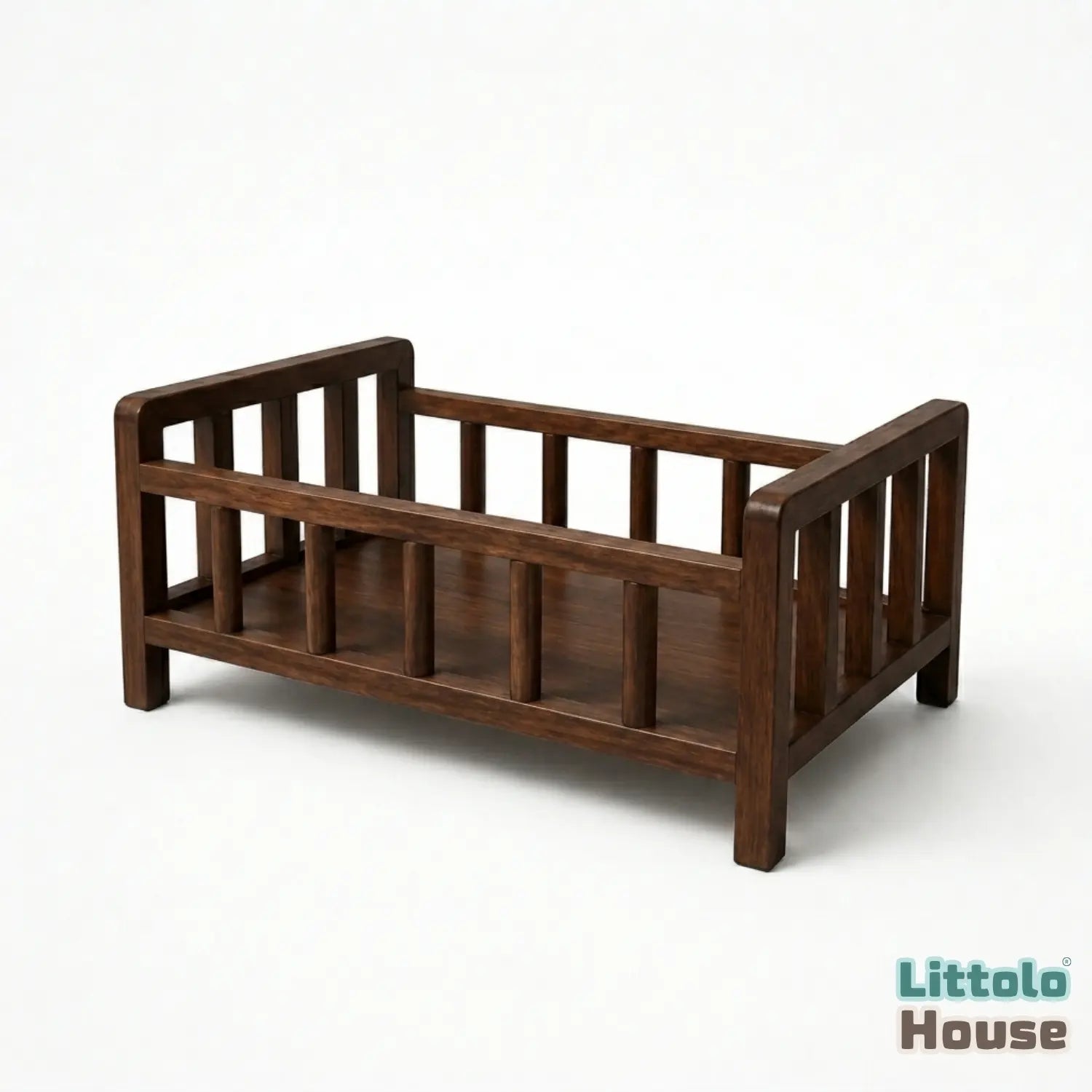 Cradle Style Bed | Wooden Decorative | Brown