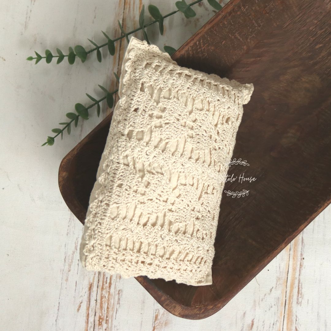 Crochet Knit Pillow P4 | NB | Beige