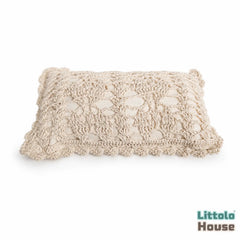 Crochet Knit Pillow P4 | NB | Beige