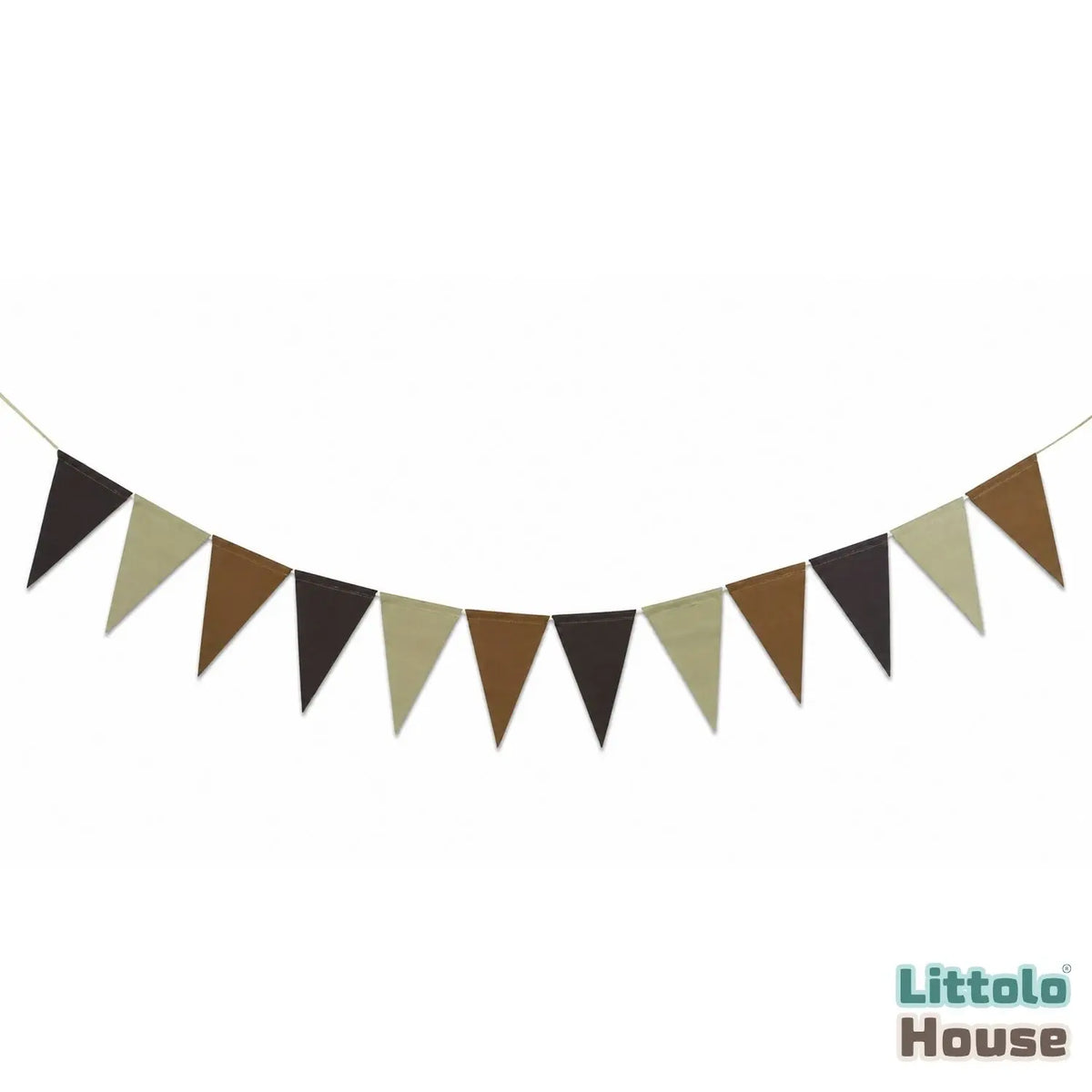 Boho Premium Pennant Bunting Banner D165 Set of 1 | M | Brown