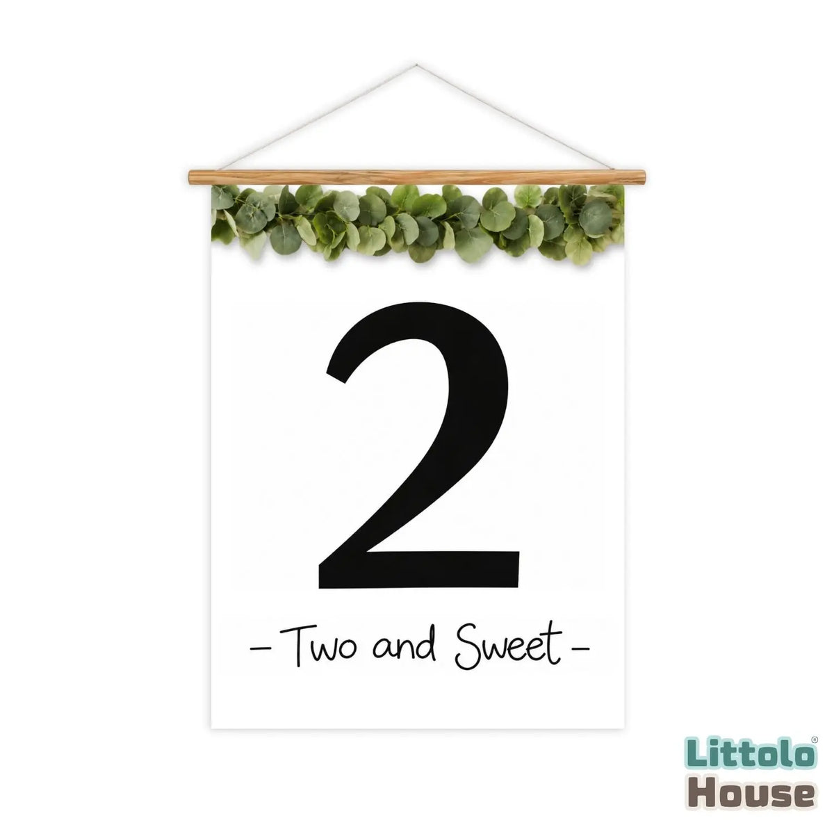 Milestone Scroll Banner 2nd Birthday D208 Set of 1 | M | Black White