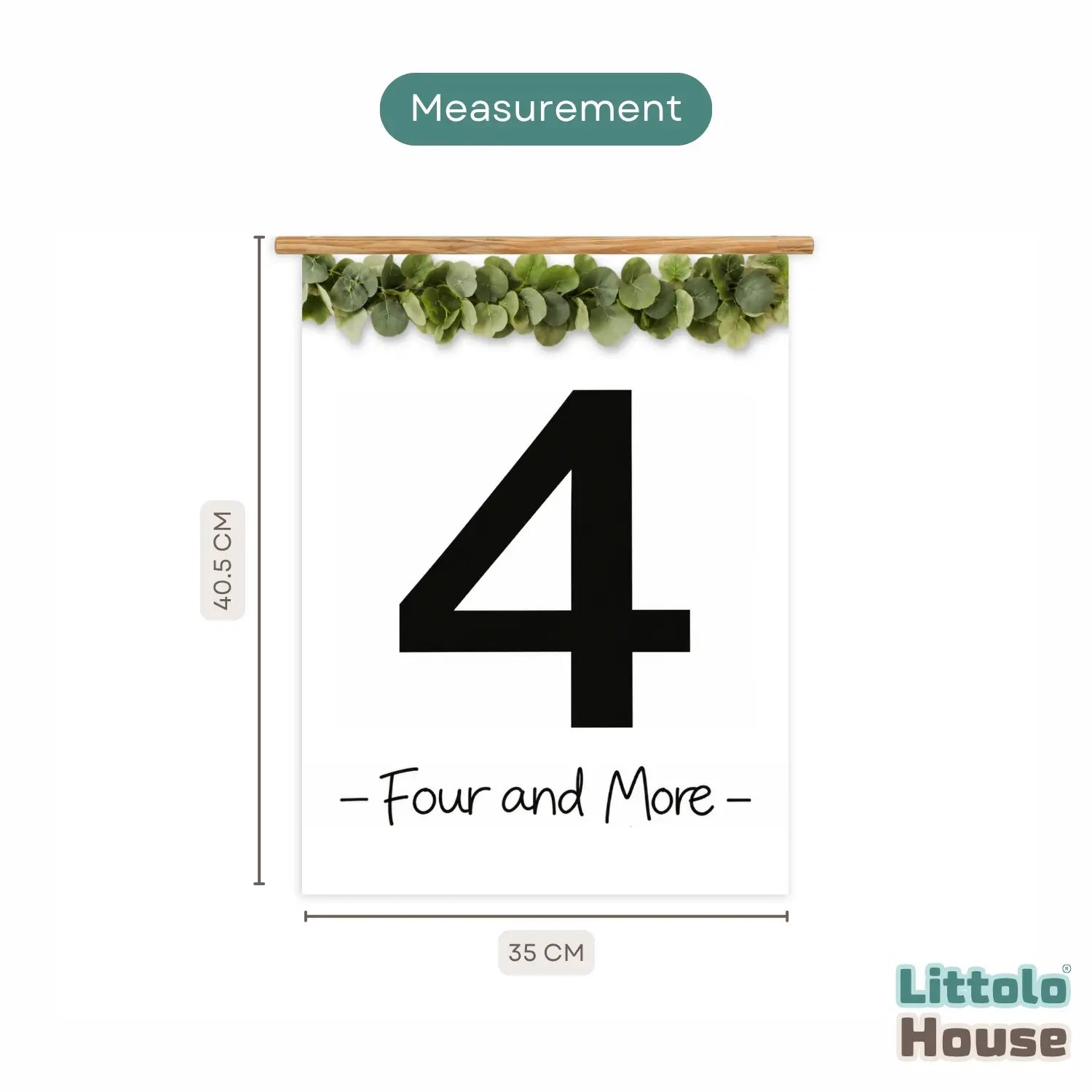 Milestone Scroll Banner 4th Birthday D210 Set of 1 | M | Black White