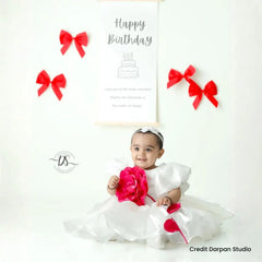 Happy Birthday Milestone Hanging Banner Style 1 D161 | Pack of 1 | Black White