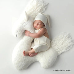 Baby Cute Horse Plush Doll | Posing Aids | White