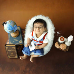 Baby Boy School Costume Sweater and Shorts Outfit O055 | NB | Red Blue