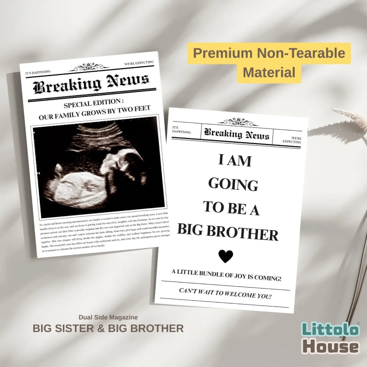 Non Tearable Dual-Side Magazine – Big Sister & Big Brother Edition D160 | Black White