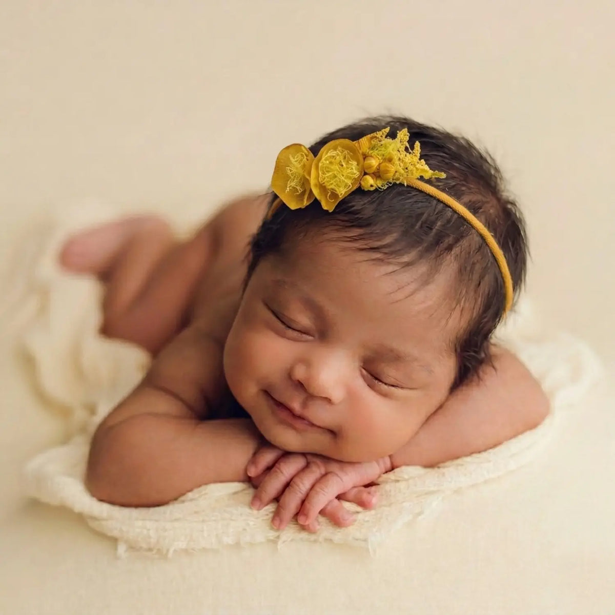 Elegant Flower Headband  H097 | 1Y | Yellow