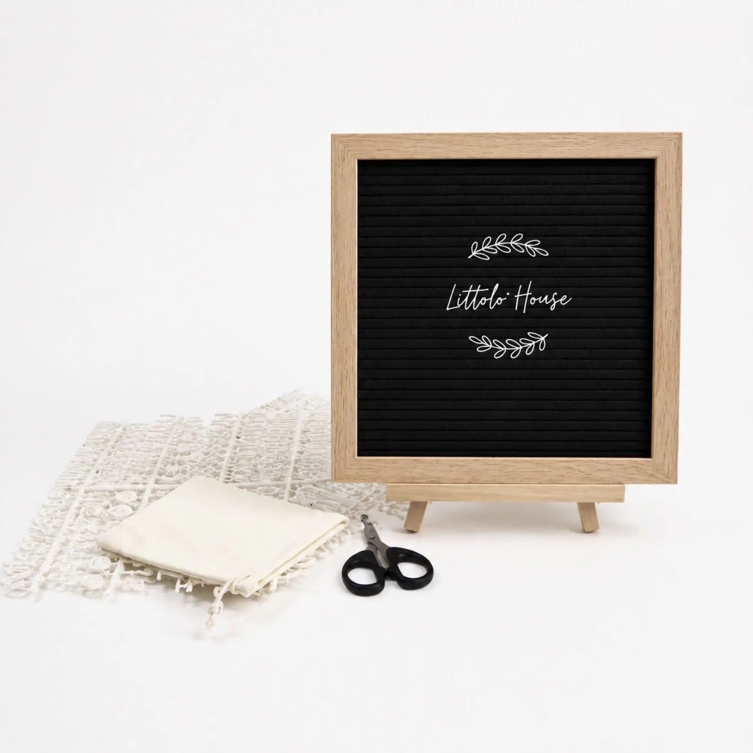 Milestone Letters Felt Board | Wooden Decorative | Black