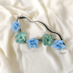 Flower Garland Halo Dual Shade MH005 Maternity Hairbands | Blue