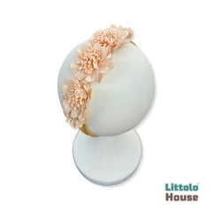 Baby Girl Flower Hairband H059 | 1Y | White Ivory