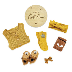 Best Gift Ever Milestone Card | Wooden Decorative | Natural Wood