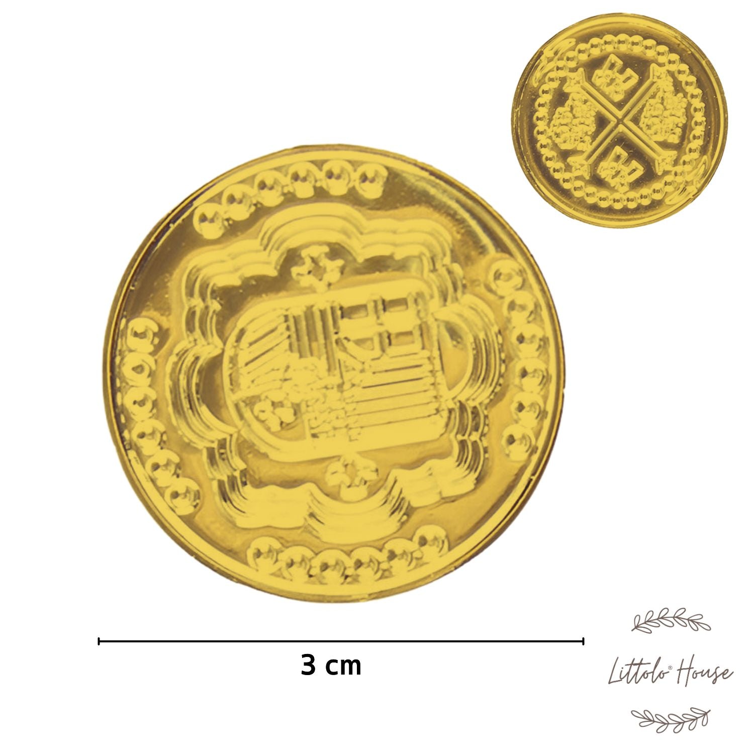 Fake Gold Coins Pack of 20 D061 | Pack of 20 | Golden