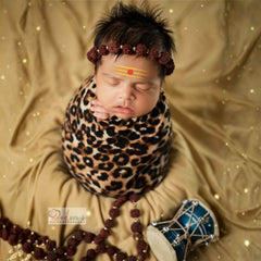 Neutral Jersey Baby Wrap W037 | Leopard Print
