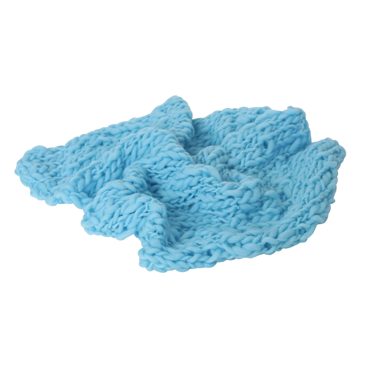 Hand Spun Wool Knit Thin Marino Layer | Azure