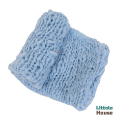 Hand Spun Wool Knit Thin Marino Layer | Baby Blue