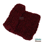 Hand Spun Wool Knit Thin Marino Layer | Dark Maroon