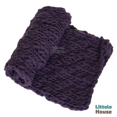 Hand Spun Wool Knit Thin Marino Layer | Grape