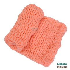 Hand Spun Wool Knit Thin Marino Layer  | Salmon