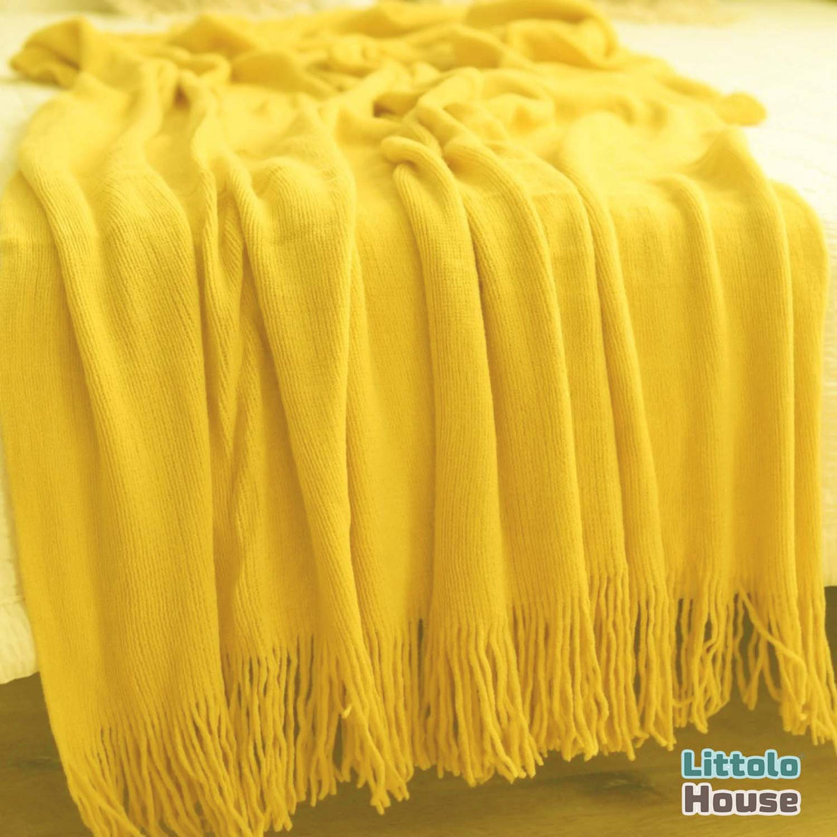 Hand Woven Premium Fringe Layer L024 | Mustard