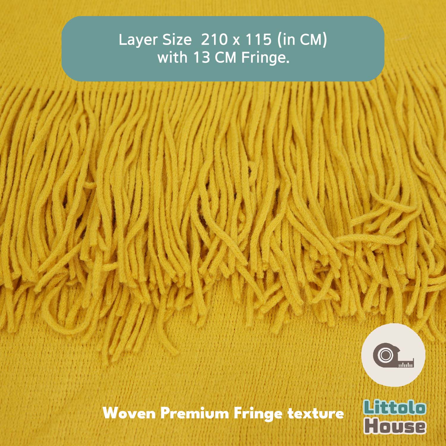 Hand Woven Premium Fringe Layer L024 | Mustard