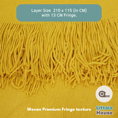 Hand Woven Premium Fringe Layer L024 | Mustard