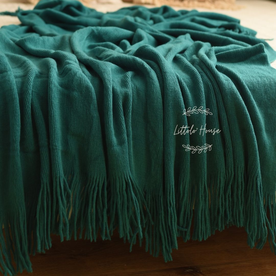 Hand Woven Premium Fringe Layer L024 | Teal Green