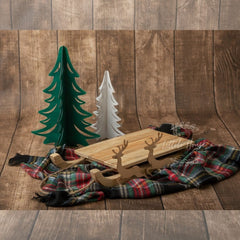 Handcrafted Christmas Sleigh W054 | Wooden Decorative | Natural Wood