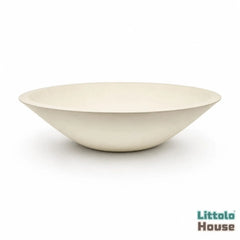 Handmade Round Bowl | Wooden Tableware | Rustic Cream