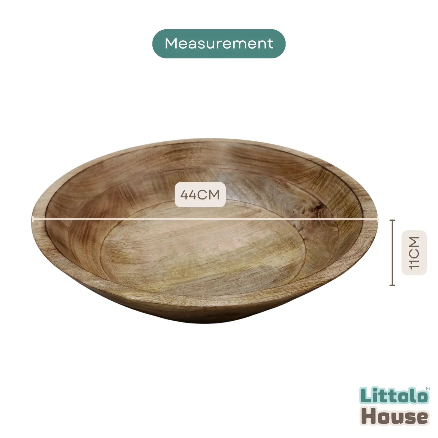 Handmade Round Bowl | Wooden Tableware | Natural Wood
