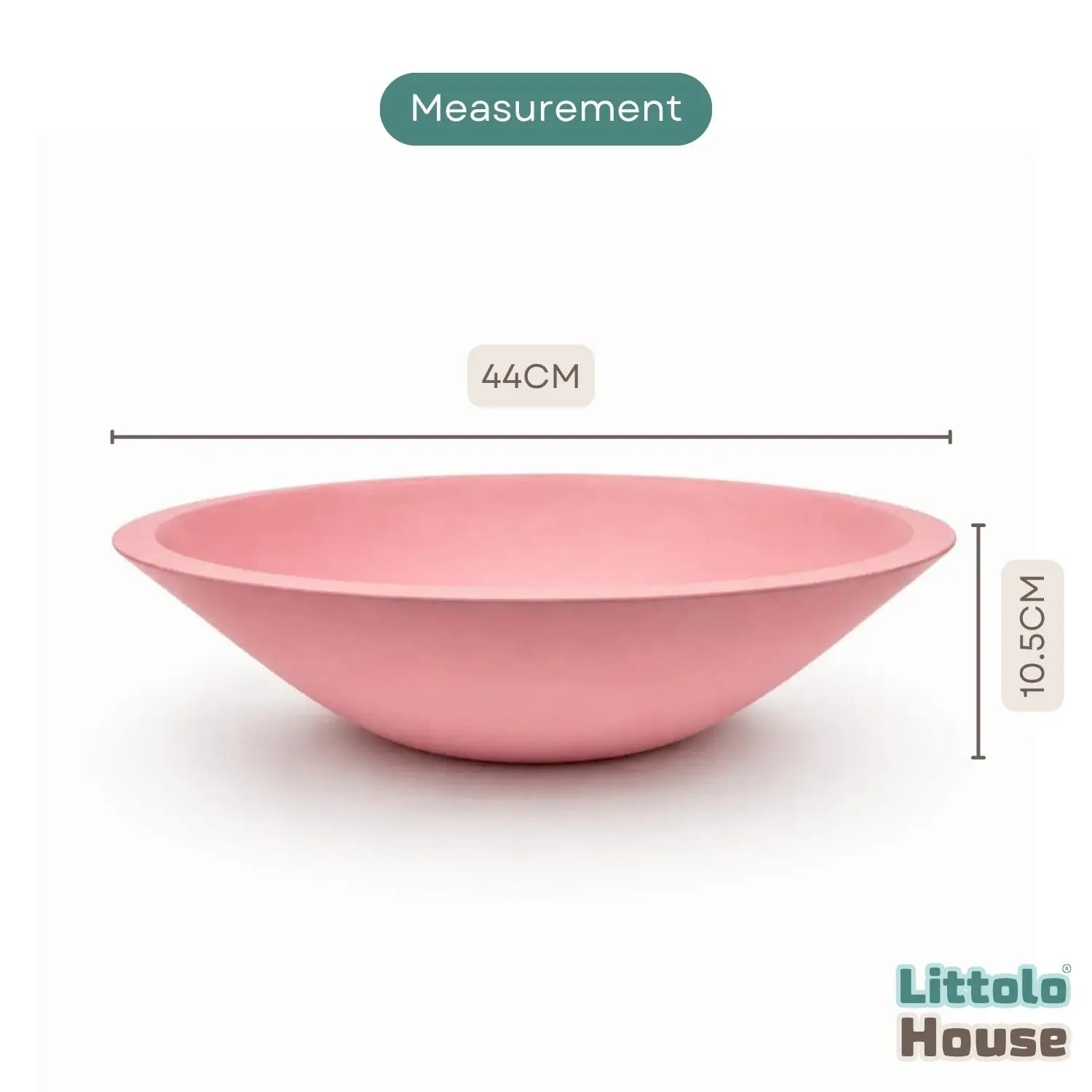 Handmade Round Bowl | Wooden Tableware | Pink
