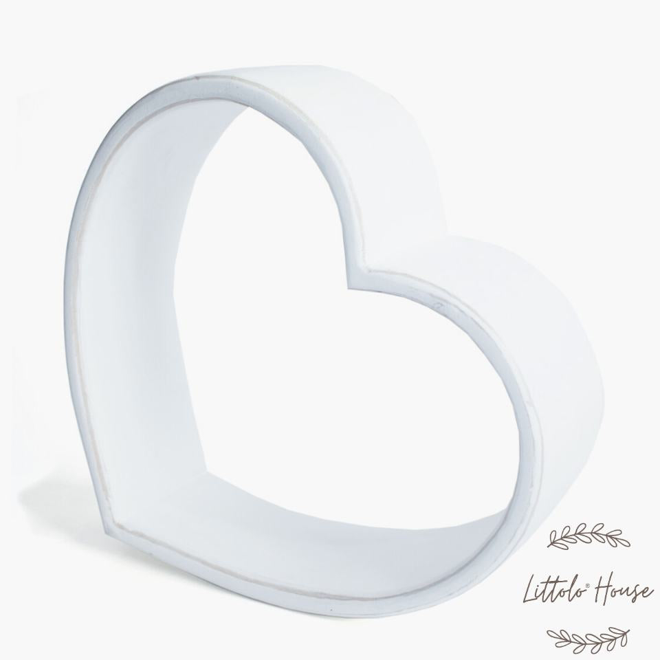 Heart Ring | Wooden Tableware | Rustic White