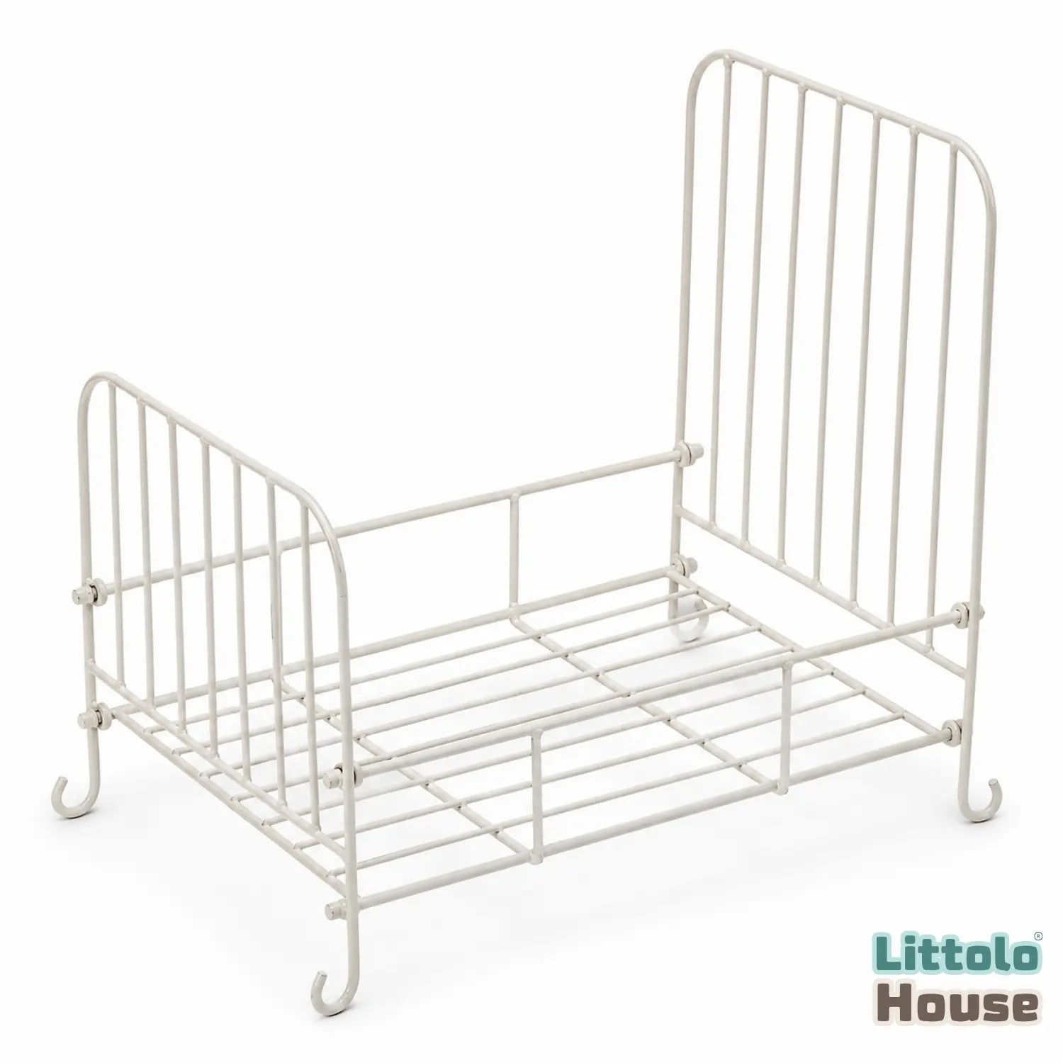 Heritage Iron Bed M014 | Iron Artware | Rustic White