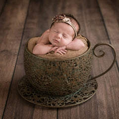 Iron Coffee Cup Bucket | Iron Art | Brown