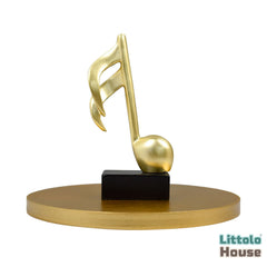 Melodic Music Semiquaver Sculpture Miniature D134 | Pack of 1 | Golden