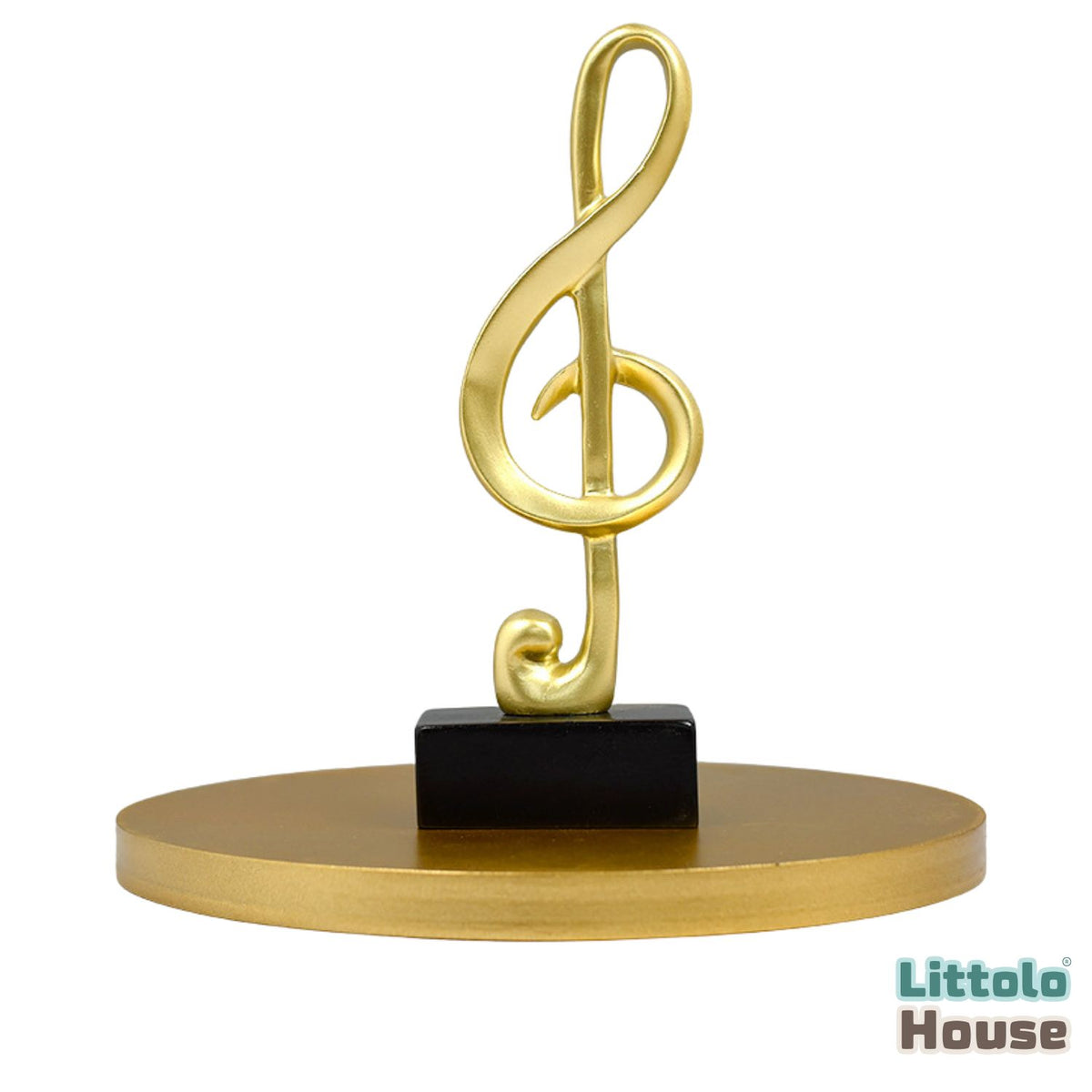 Melodic Music Treble Clef Sculpture Miniature D135 | Pack of 1 | Golden