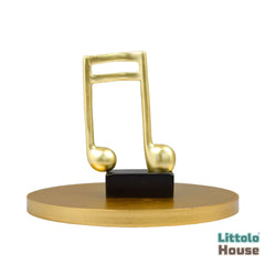 Melodic Music Beam Notes Sculpture Miniature D136 | Pack of 1 | Golden