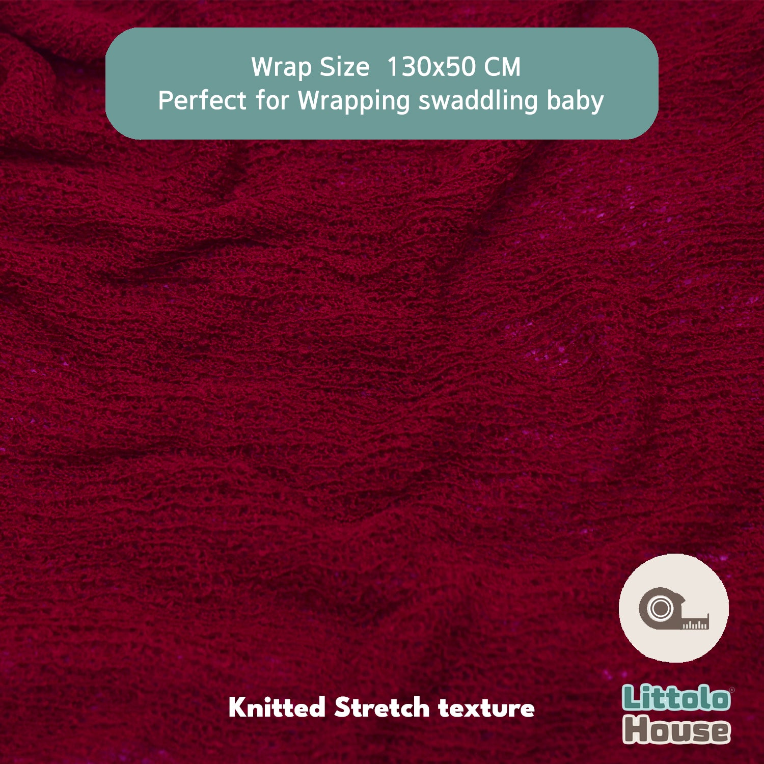 Knitted Stretch Wrap | Maroon