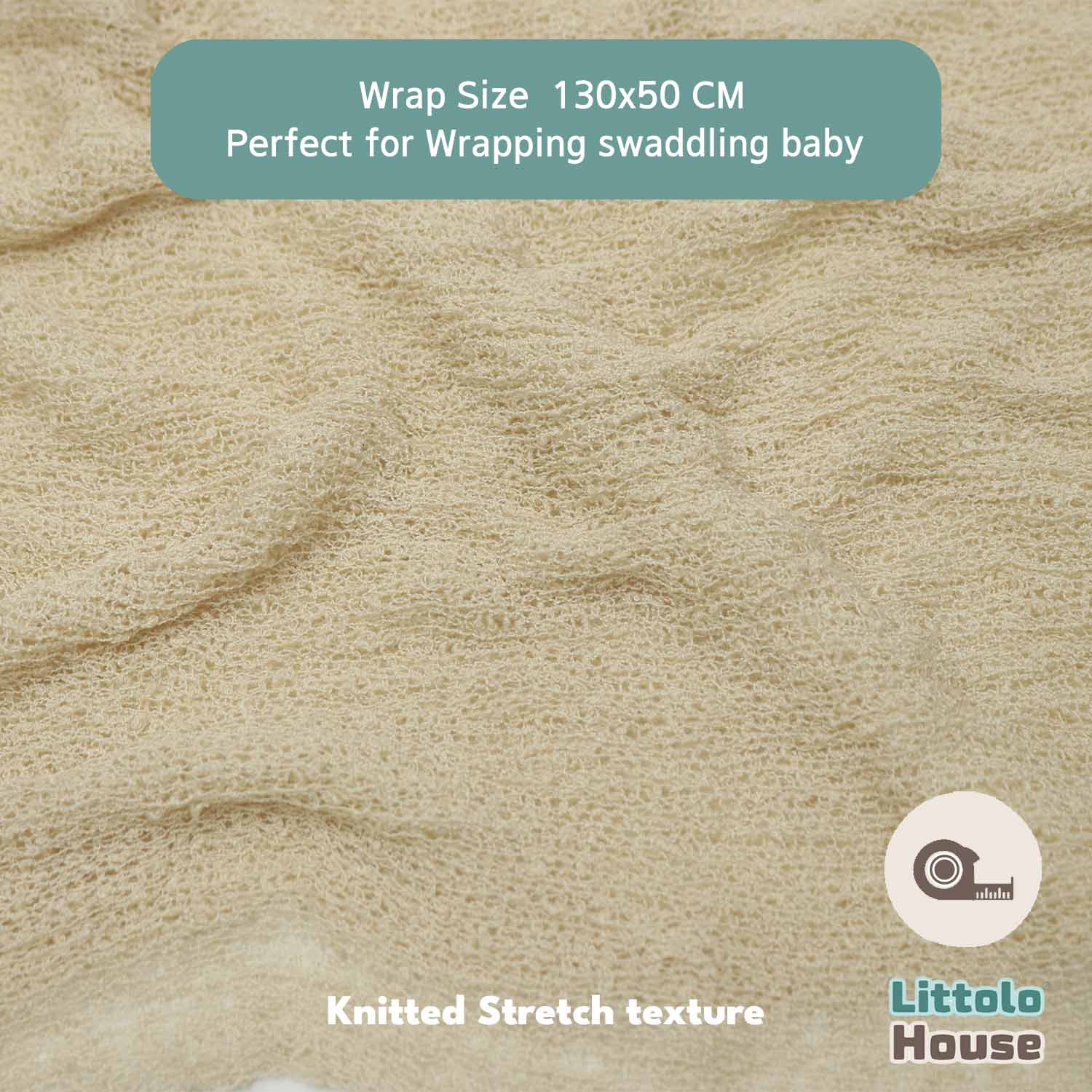 Knitted Stretch Wrap | Beige