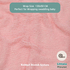 Knitted Stretch Wrap | Pink Peach