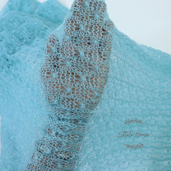 Baby Knitted Wrap with Hairband SR082 | NB | Aqua Blue