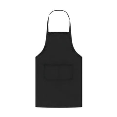 Unisex Aprons with Front Pocket for Men and Women Free Size A002 Pack of 1 | M | Black