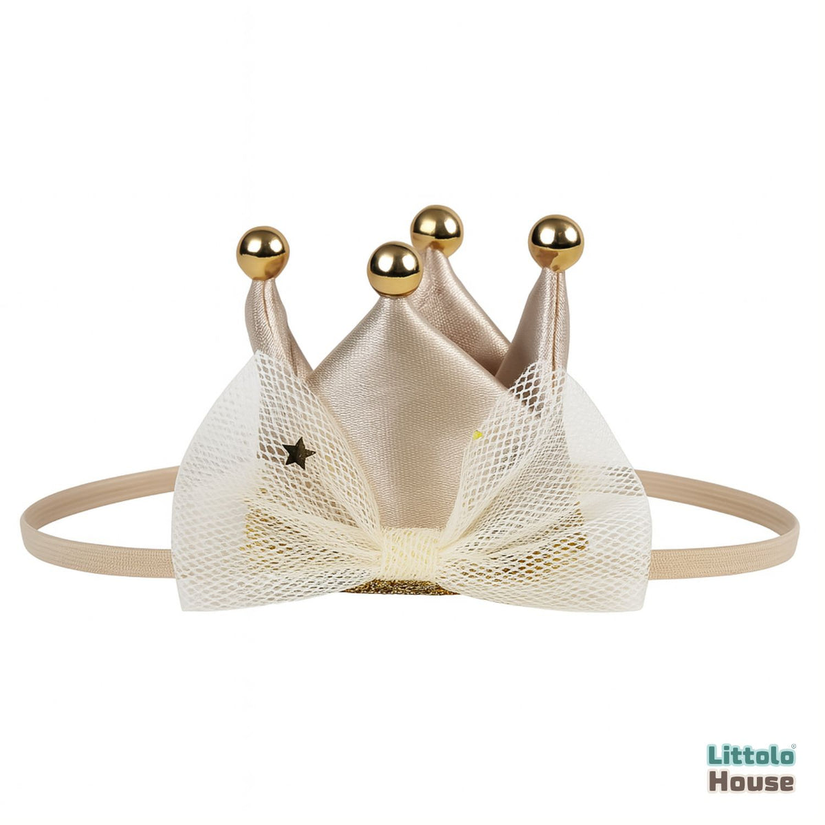Baby Birthday Bow Crown Headband  A047 | S