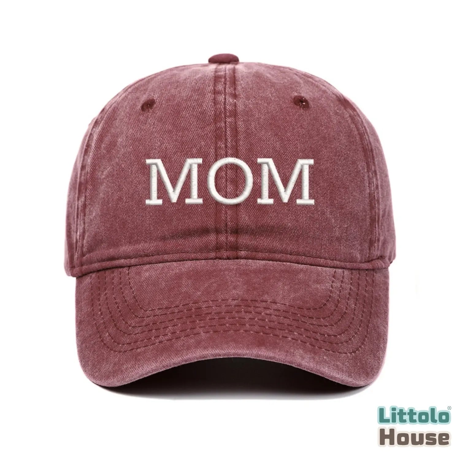 Pregnancy Announcement Mom & Dad Caps A055 | Adult | Black Burgundy