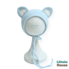 Baby Cute Soft Fur Ear Bonnet | NB | Sky