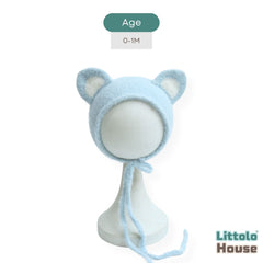 Baby Cute Soft Fur Ear Bonnet | NB | Sky