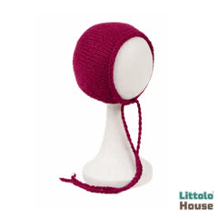 Baby Woolen Bonnet B042 | NB | Burgundy