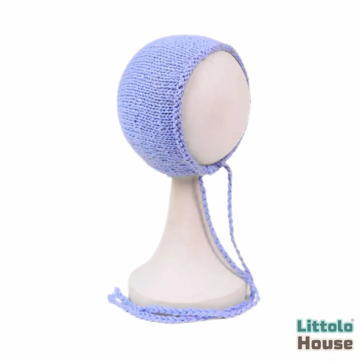 Baby Woolen Bonnet B042 | NB | Light Iris